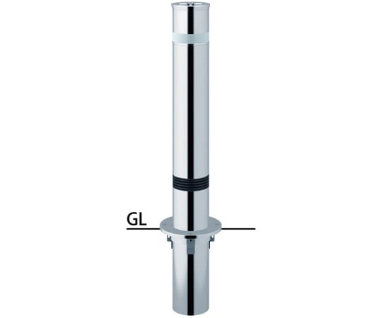 サンポール リフター ステンレス 車止め スプリング付 φ114.3 LA-12US 1本(ご注文単位1本)【直送品】