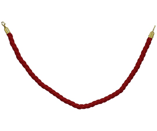 大和産業 ロープパーテーション用ツイストロープ 金×赤 R1-12-RD 1本(ご注文単位1本)【直送品】