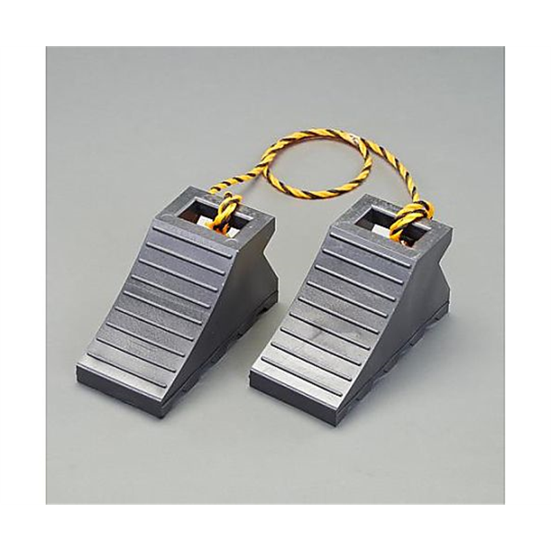 アズワン 110x235x125mm タイヤストッパー(黄/ヒモ付/1組) EA984VA-82 1組(ご注文単位1組)【直送品】
