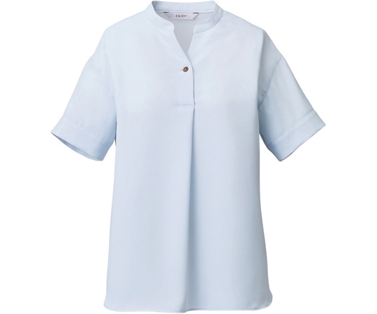 カーシーカシマ ENJOY スキッパープルオーバーブラウス SOFT STRETCH GEORGETTE サックス 11号 ESB780 1枚（ご注文単位1枚）【直送品】