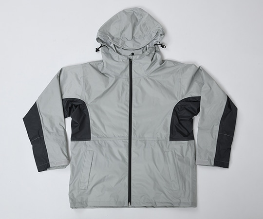 山善(YAMAZEN) ファン取付可能ウェア ファン付き バッテリー付き レインウエア KWR40-LGY 1枚(ご注文単位1枚)【直送品】