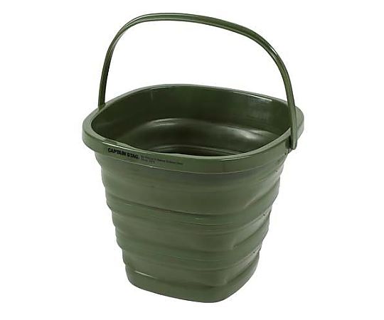 CAPTAIN STAG 9L バケツ(OD色/折りたたみ式) EA925MF-69 1個(ご注文単位1個)【直送品】