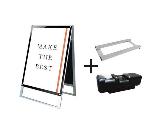 常磐精工 ポスター用スタンド看板 B1両面ブラック ウエイトアーム・水タンクセット PSSK-B1RB-3SET 1個（ご注文単位1個）【直送品】