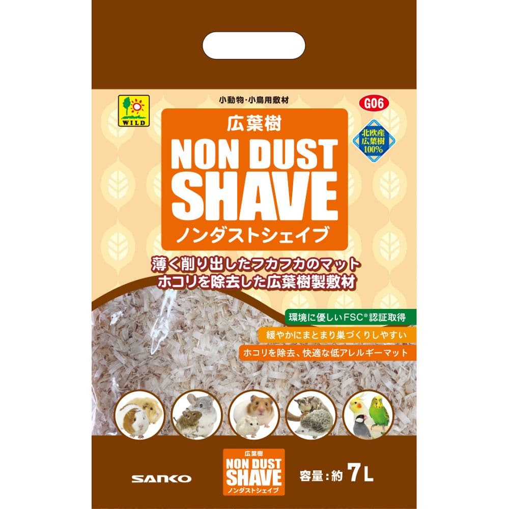 三晃商会 広葉樹ノンダストシェイブ 7L G06 1袋（ご注文単位1袋）【直送品】