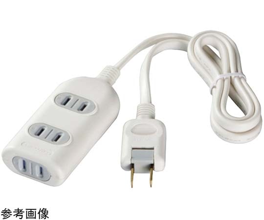 BUFFALO 2ピン式電源タップ 3個口タイプ シャッター付 3m ホワイト BSTAPSH2330WH 1台(ご注文単位1台)【直送品】