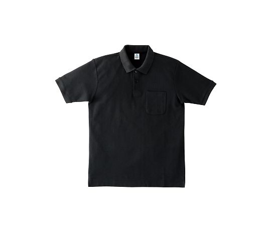 LIFEMAX ポケット付 CVC鹿の子ドライポロシャツ ブラック S MS3114-16 S 1枚（ご注文単位1枚）【直送品】