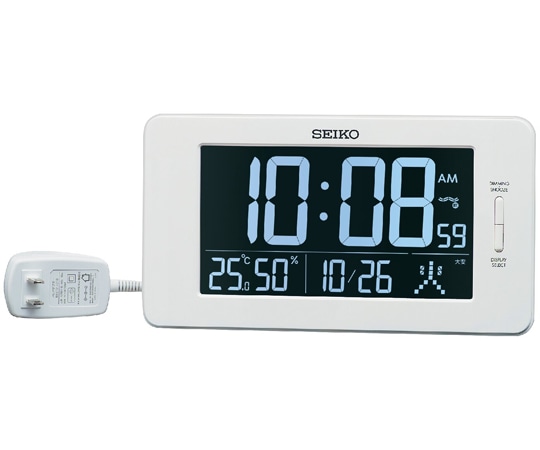 セイコー 交流式電波デジタル時計 126×230×24mm DL216W 1個(ご注文単位1個)【直送品】