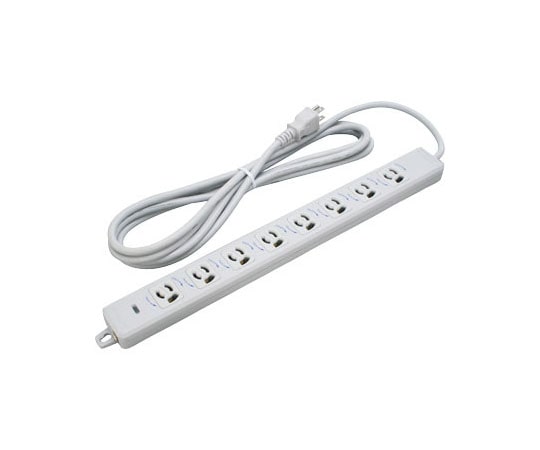 明工社 横形OA用抜け止め接地タップ8コ口 MR7908TJ1 1個(ご注文単位1個)【直送品】