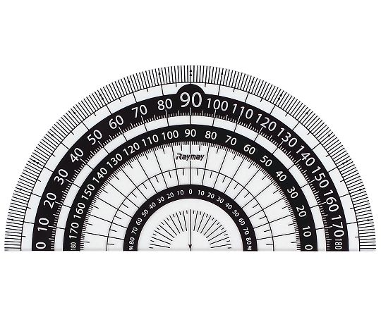 レイメイ藤井 白黒分度器 ブラック APJ151B 1本(ご注文単位1本)【直送品】