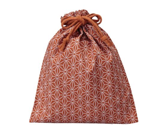 三和 和風柄巾着(麻の葉)大レンガ 1箱(500枚入) VN2126-1BR 1箱(ご注文単位1箱)【直送品】
