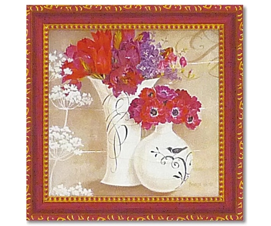 ユーパワー ミニゲル アートフレーム キャサリン ホワイト｢花盛り1｣ KW-02003 1個（ご注文単位1個）【直送品】