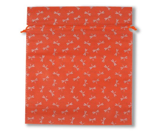 三和 不織布巾着蜻蛉柄スカーレット 1箱(1000枚入) SW2528TONB -SK 1箱(ご注文単位1箱)【直送品】