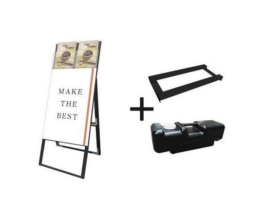 常磐精工 ブラックカタログケーススタンド看板 Dタイプ A1片面 ウエイトアーム・水タンクセット BKCSKD-A1K-3SET 1個（ご注文単位1個）【直送品】