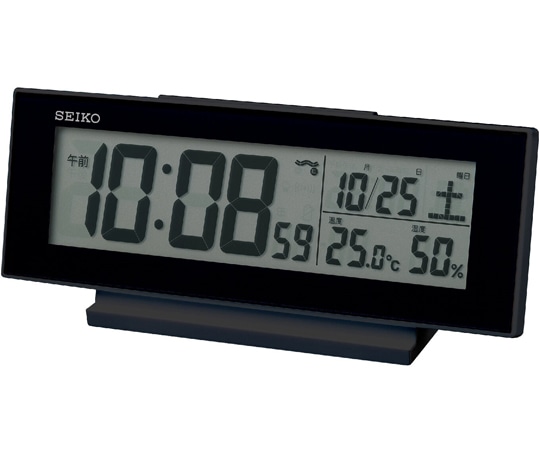 セイコー 夜見える電波目覚まし時計 82×206×51mm 黒 SQ324K 1個(ご注文単位1個)【直送品】