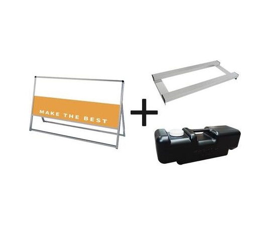 常磐精工 バリウススタンド看板 アルミ複合板 1200×600片面 ウエイトアーム・水タンクセット VASKAP-1200X600K-3SET 1個（ご注文単位1個）【直送品】