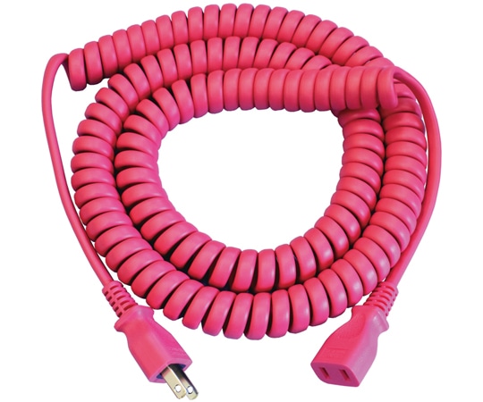 長岡特殊電線 抗菌カールコード 桃 EC-03PI 1本(ご注文単位1本)【直送品】