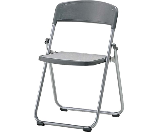 SANKEI(サンケイ) アルミ折りたたみ椅子 座ビニールレザー張りタイプ ライトグレー SCF64-MX 1脚(ご注文単位1脚)【直送品】