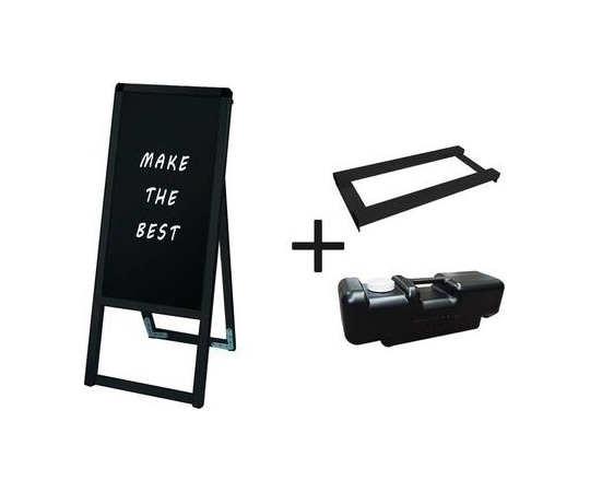 常磐精工 ブラックバリウススタンド看板 ブラックボード 300×600片面 ウエイトアーム・水タンクセット BVASKBB-300X600K-3SET 1個（ご注文単位1個）【直送品】