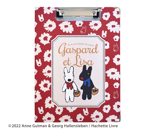 セントレディス リサとガスパール クリップボード Fleur レッド ST-ZG0012 1冊(ご注文単位1冊)【直送品】