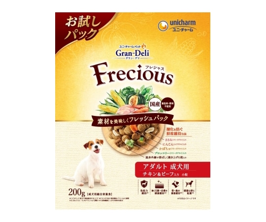 ユニ・チャーム Gran DeLi Frecious アダルト成犬用 チキン&ビーフ入り 200g  1個（ご注文単位1個）【直送品】