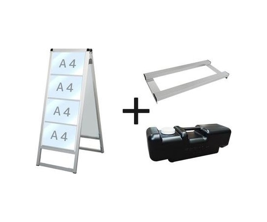 常磐精工 バリウスカードケーススタンド看板 A4横8両面 ウエイトアーム・水タンクセット VACCSK-A4Y8R-3SET 1個（ご注文単位1個）【直送品】