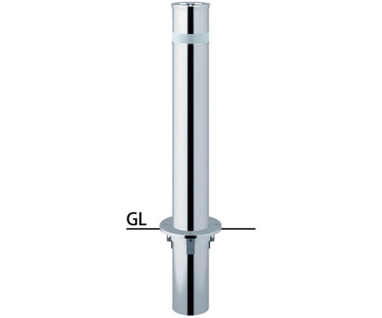 サンポール リフター ステンレス 車止め エンド用 φ114.3 LA-12UC-E 1本(ご注文単位1本)【直送品】