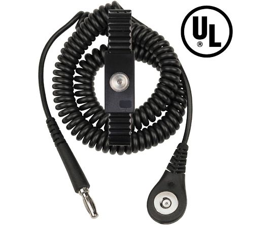 DESCO リストストラップ JEWEL マグネット嵌合 金属長さ調整機能付き 黒 09188 1セット (ご注文単位1セット)【直送品】