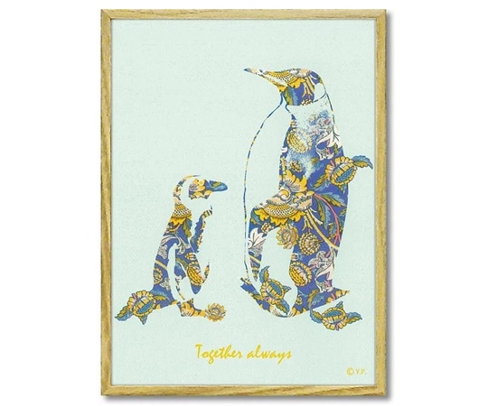 ユーパワー アニマルシルエット アート｢ペンギン親子S｣ YP-02410 1個（ご注文単位1個）【直送品】