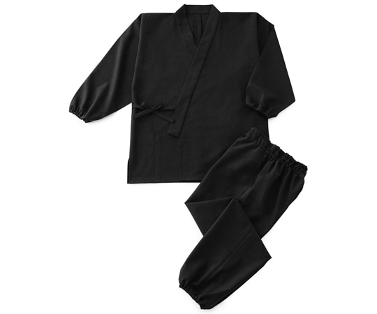 興栄繊商 和ポリエステル京作務衣 黒 S 237 1枚（ご注文単位1枚）【直送品】