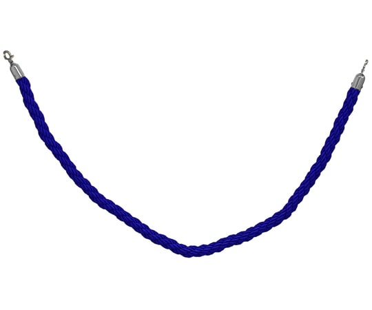 大和産業 ロープパーテーション用ツイストロープ 銀×青 R2-12-BU 1本(ご注文単位1本)【直送品】