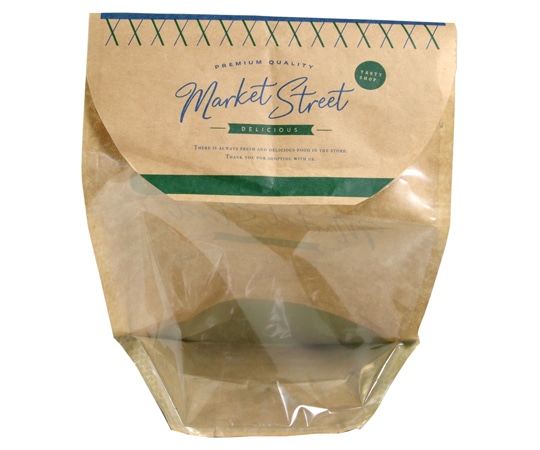 パックスタイル 青果用袋 クラフトスタンドバッグ MS 14-17 50枚×60パック入 00680565 1ケース（ご注文単位1ケース）【直送品】