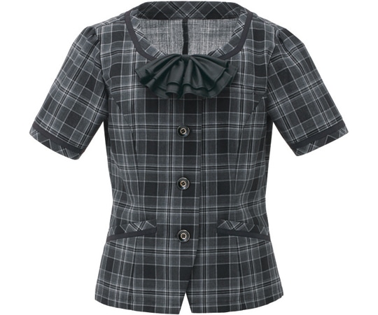 カーシーカシマ ENJOY オーバーブラウス AIR LAME CHECK 7号 ESA504 1枚（ご注文単位1枚）【直送品】