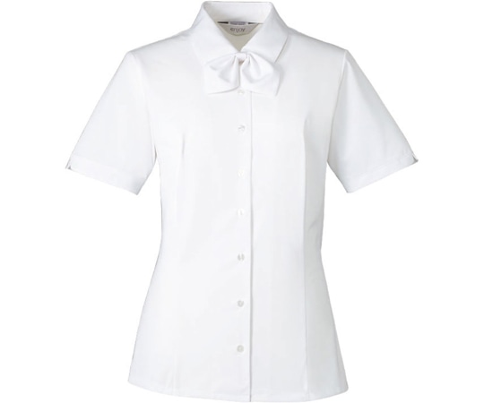 カーシーカシマ ENJOY 半袖シャツブラウス TRICOT KNIT KERSEY ホワイト 15号 ESB693 1枚（ご注文単位1枚）【直送品】