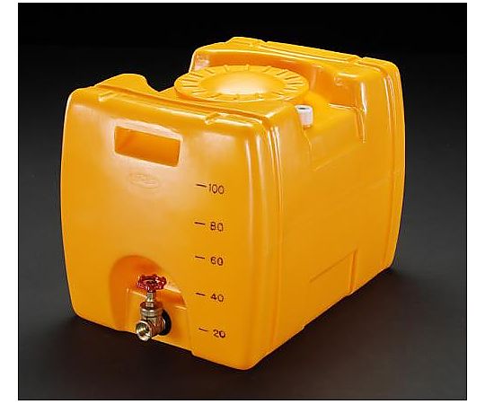 エスコ 100L ポリエチレン給水容器(バルブ付) EA991AB-1 1個(ご注文単位1個)【直送品】