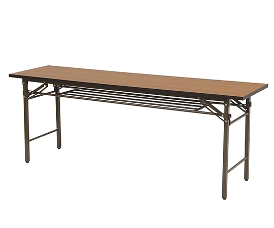 山善(YAMAZEN) 折りたたみ会議用テーブル 180×45cm ハイタイプ ブラウン MCT-1845H 1台(ご注文単位1台)【直送品】