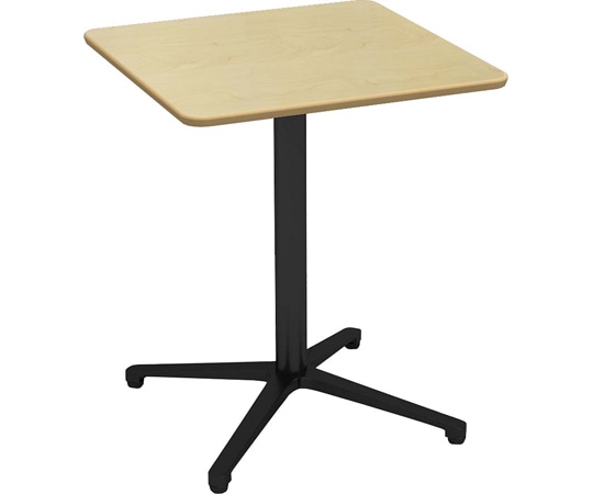 Y2K カフェテーブル 60cm 角 アルミX脚ブラック ナチュラル 1個(ご注文単位1個)【直送品】