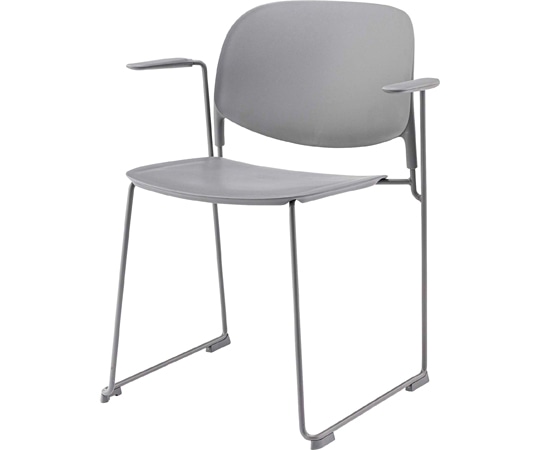 東谷 アームチェア グレー PC-863GY 1個（ご注文単位1個）【直送品】