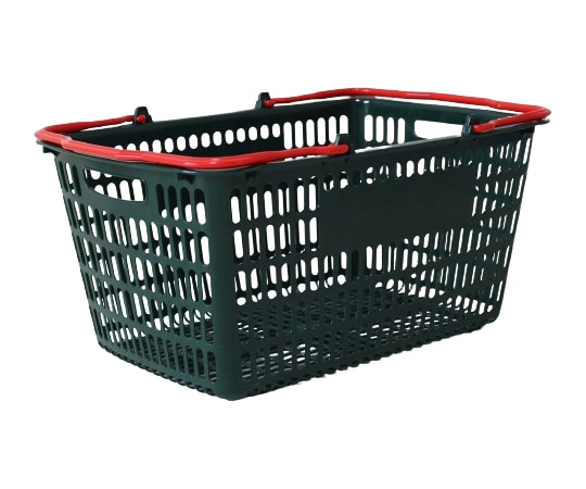 大和産業 買い物かご エバーグリーン把手 レッド 5個入 SL-20 1セット（ご注文単位1セット）【直送品】