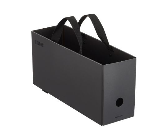コクヨ キャリーボックス<NEOS>ハーフ ブラック A4PH-NELFM-D 1個（ご注文単位1個）【直送品】