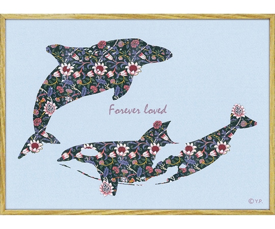 ユーパワー アニマルシルエット アート｢ドルフィン&キラーホエールM｣ YP-03541 1個（ご注文単位1個）【直送品】