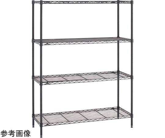 エレクター ベーシックシリーズ ワイヤーシェルフ W450×D450×H1900mm 5段 ブラック B1818B74PB5 1組（ご注文単位1組）【直送品】