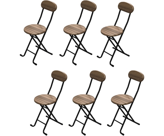 エイ・アイ・エス 木製折畳チェア(背あり) 1箱(6脚入) YSWO-12X6pcs 1箱（ご注文単位1箱）【直送品】