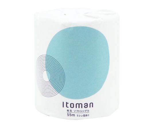 イトマン トイレットペーパー 55mシングル 1ロール個包装×100個入 10055255 1ケース(ご注文単位1ケース)【直送品】