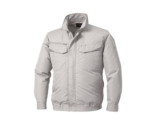 空調服 長袖ブルゾン + 空調服Rスターターキット シルバー 4L KU92350+SK23021K70 1セット(ご注文単位1セット)【直送品】