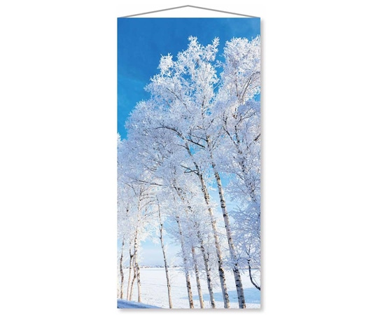 アズワン 防炎加工 タペストリー スノーツリー 90×180cm 38-108-6-1 1枚(ご注文単位1枚)【直送品】