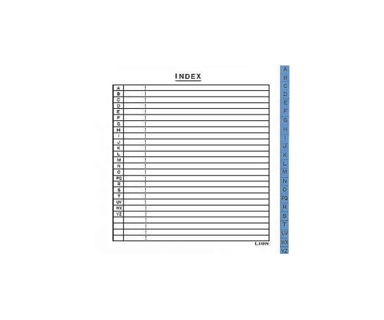ライオン事務器 ABC見出し ファイル用インデックス 1冊(ご注文単位1冊)【直送品】