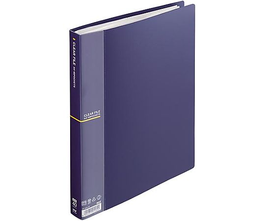 テージー クリアファイルA4縦40Pネイビー CF-444-30 1冊(ご注文単位1冊)【直送品】