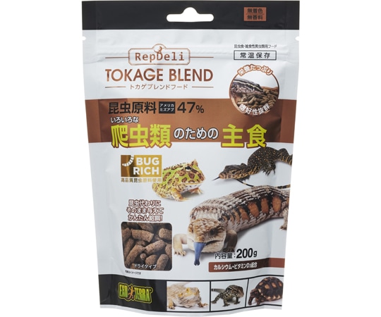 ジェックス RepDeli トカゲブレンドフード 200g  1袋（ご注文単位1袋）【直送品】
