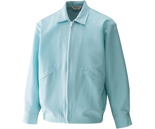 日の丸繊維 男性上着 オープンネック クリーンルーム サックス LL #1772 1着 (ご注文単位1着)【直送品】