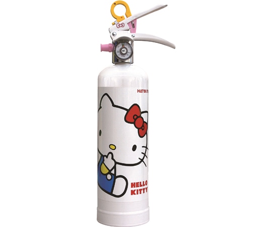 初田製作所 ハローキティ住宅用強化液消火器 ホワイトキティ HK1-WF 1個(ご注文単位1個)【直送品】